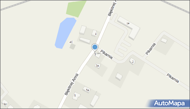 Dzierżążno, Błękitnej Armii, 3, mapa Dzierżążno