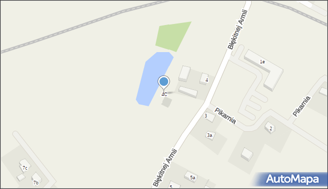 Dzierżążno, Błękitnej Armii, 4C, mapa Dzierżążno