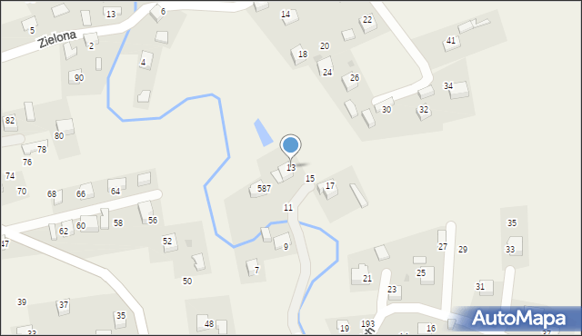 Filipowice, Blich, 13, mapa Filipowice