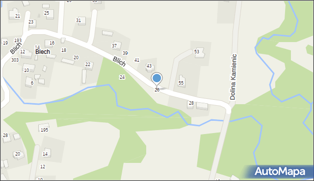 Filipowice, Blich, 26, mapa Filipowice