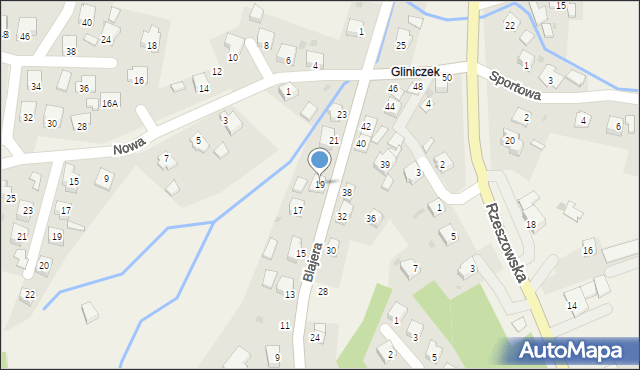 Frysztak, Blajera Wojciecha, ks., 19, mapa Frysztak