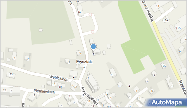 Frysztak, Blajera Wojciecha, ks., 6, mapa Frysztak