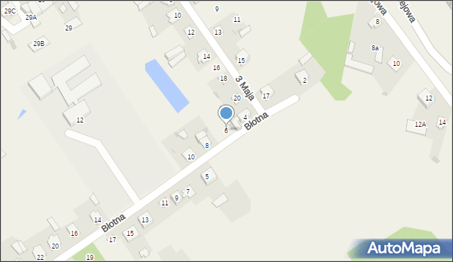 Gąsocin, Błotna, 6, mapa Gąsocin