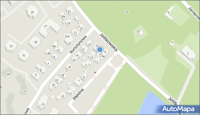 Gdańsk, Błękitna, 1A, mapa Gdańska