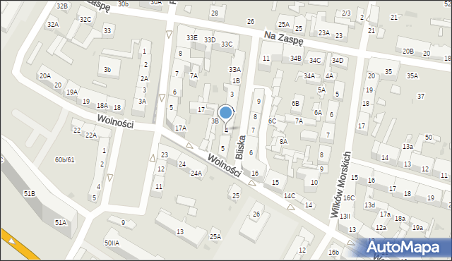 Gdańsk, Bliska, 4, mapa Gdańska