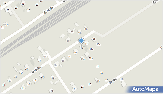 Gdańsk, Błońska, 32, mapa Gdańska