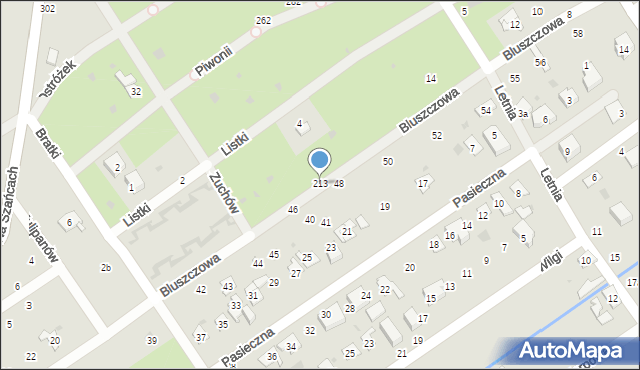 Gdańsk, Bluszczowa, 213, mapa Gdańska