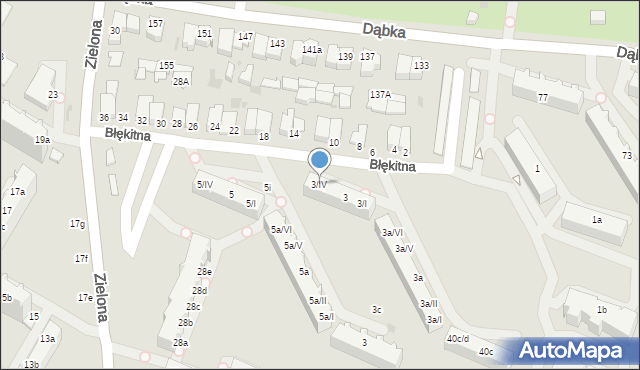 Gdynia, Błękitna, 3/IV, mapa Gdyni