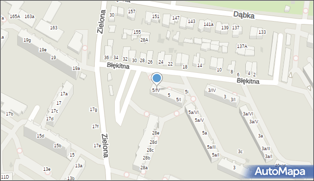 Gdynia, Błękitna, 5/IV, mapa Gdyni