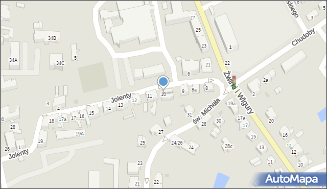 Gniezno, bł. Jolenty, 10, mapa Gniezna