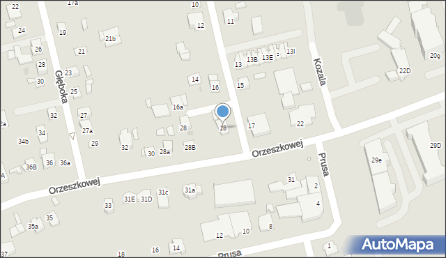 Gniezno, Bluszczowa, 18, mapa Gniezna