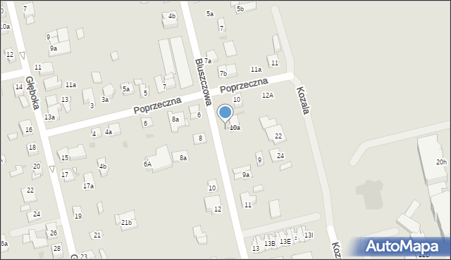 Gniezno, Bluszczowa, 7d, mapa Gniezna