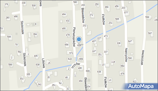 Godziszka, Bławatków, 626, mapa Godziszka