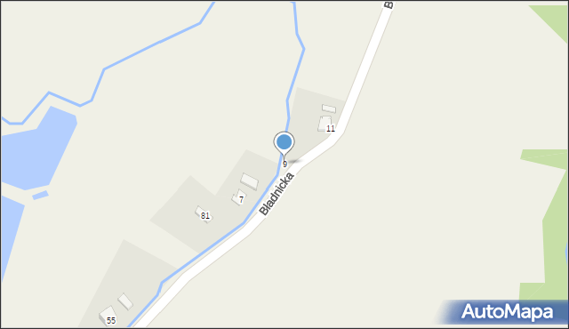 Godziszów, Bładnicka, 9, mapa Godziszów