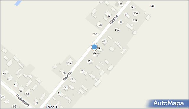 Gołąb, Błotna, 27, mapa Gołąb