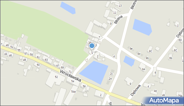 Góra, Błotna, 1, mapa Góra