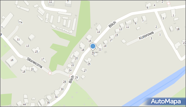 Gorlice, Blich, 23, mapa Gorlic