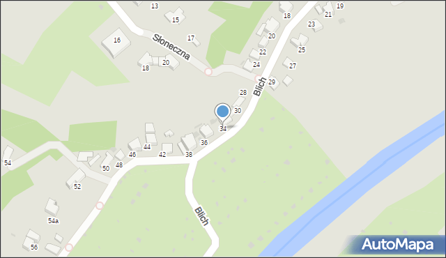 Gorlice, Blich, 34, mapa Gorlic