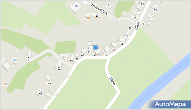 Gorlice, Blich, 42, mapa Gorlic