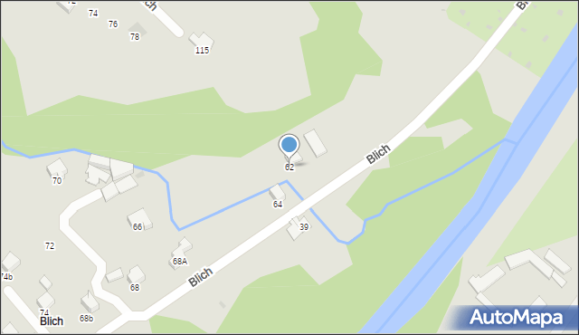 Gorlice, Blich, 62, mapa Gorlic