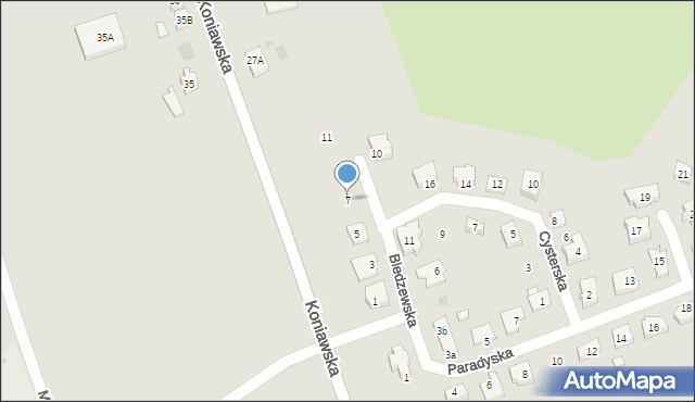 Gorzów Wielkopolski, Bledzewska, 7, mapa Gorzów Wielkopolski