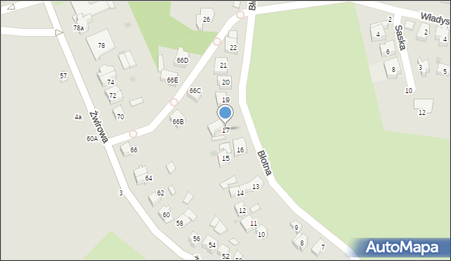 Gorzów Wielkopolski, Błotna, 17, mapa Gorzów Wielkopolski