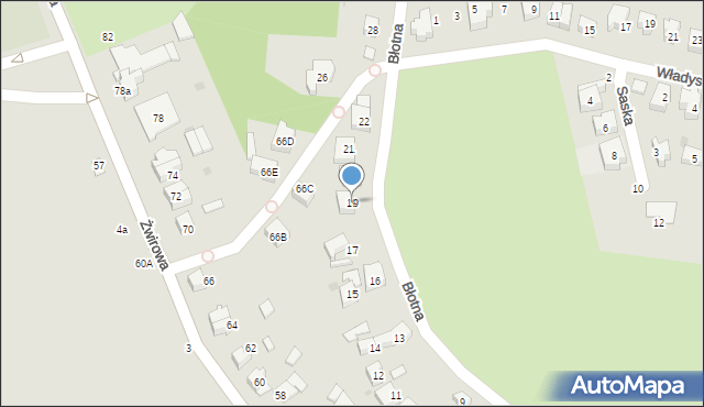 Gorzów Wielkopolski, Błotna, 19, mapa Gorzów Wielkopolski