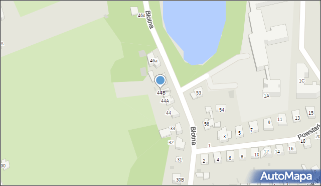 Gorzów Wielkopolski, Błotna, 44B, mapa Gorzów Wielkopolski