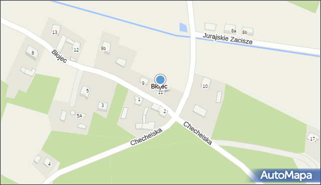 Grabowa, Błojec, 11, mapa Grabowa