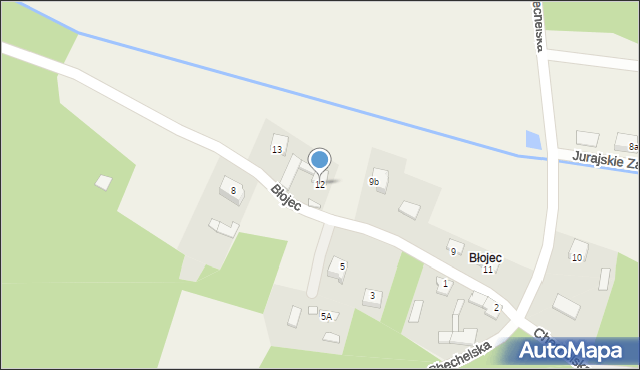 Grabowa, Błojec, 12, mapa Grabowa