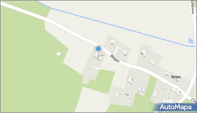 Grabowa, Błojec, 8, mapa Grabowa