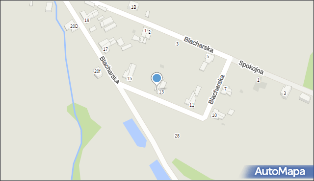 Iłowa, Blacharska, 14, mapa Iłowa