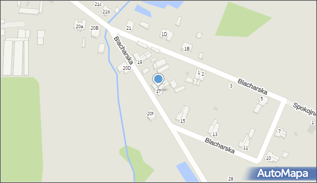 Iłowa, Blacharska, 17, mapa Iłowa