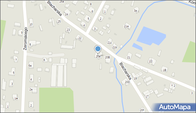 Iłowa, Blacharska, 20a, mapa Iłowa