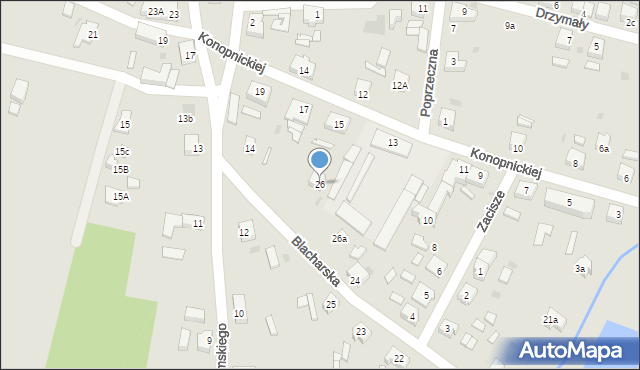 Iłowa, Blacharska, 26, mapa Iłowa