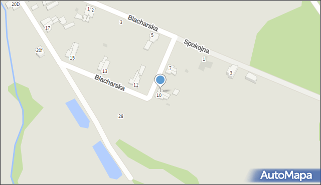 Iłowa, Blacharska, 9, mapa Iłowa