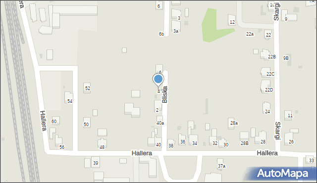 Imielin, Bliska, 4, mapa Imielin