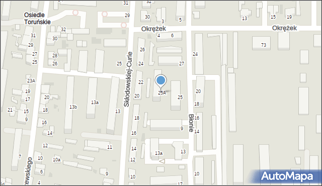 Inowrocław, Błonie, 25A, mapa Inowrocławia