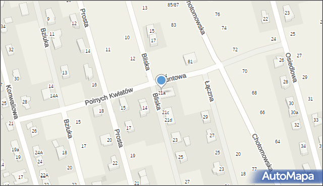 Jabłonna, Bliska, 21a, mapa Jabłonna