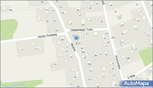 Jaktorów, Błotna, 40, mapa Jaktorów