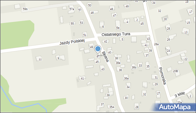Jaktorów, Błotna, 47, mapa Jaktorów