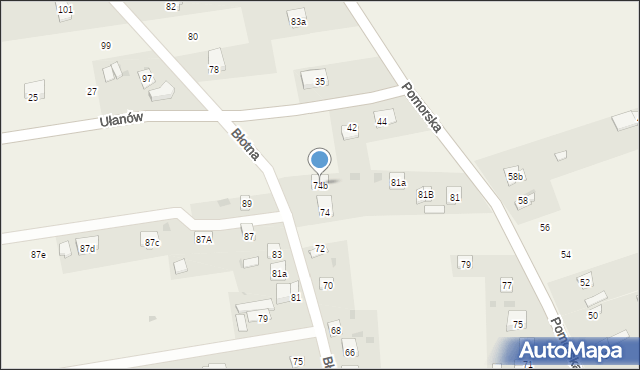 Jaktorów, Błotna, 74b, mapa Jaktorów