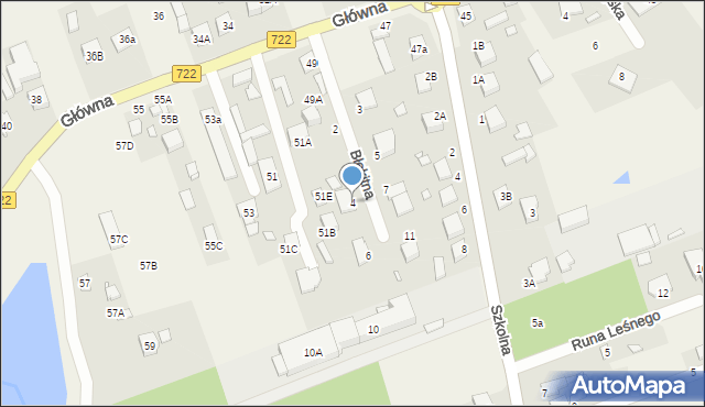 Jazgarzew, Błękitna, 4, mapa Jazgarzew
