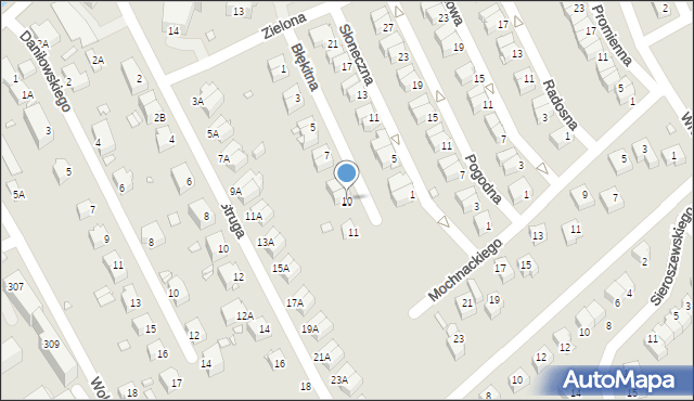 Jelenia Góra, Błękitna, 10, mapa Jelenia Góra