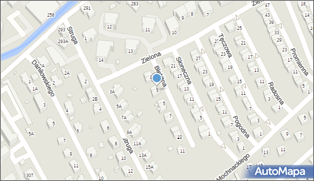 Jelenia Góra, Błękitna, 3, mapa Jelenia Góra