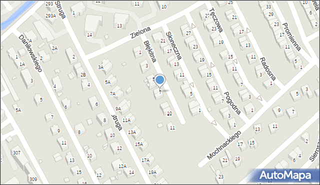 Jelenia Góra, Błękitna, 7, mapa Jelenia Góra