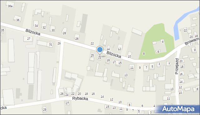 Jeziorzany, Blizocka, 21, mapa Jeziorzany