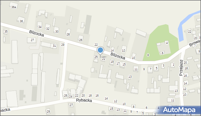 Jeziorzany, Blizocka, 23, mapa Jeziorzany