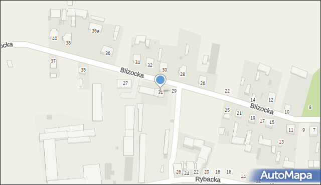 Jeziorzany, Blizocka, 31, mapa Jeziorzany