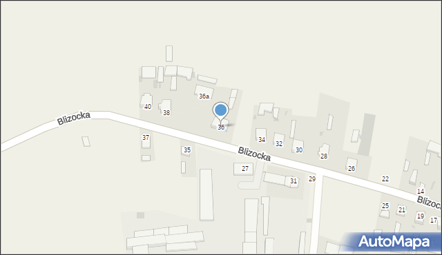 Jeziorzany, Blizocka, 36, mapa Jeziorzany